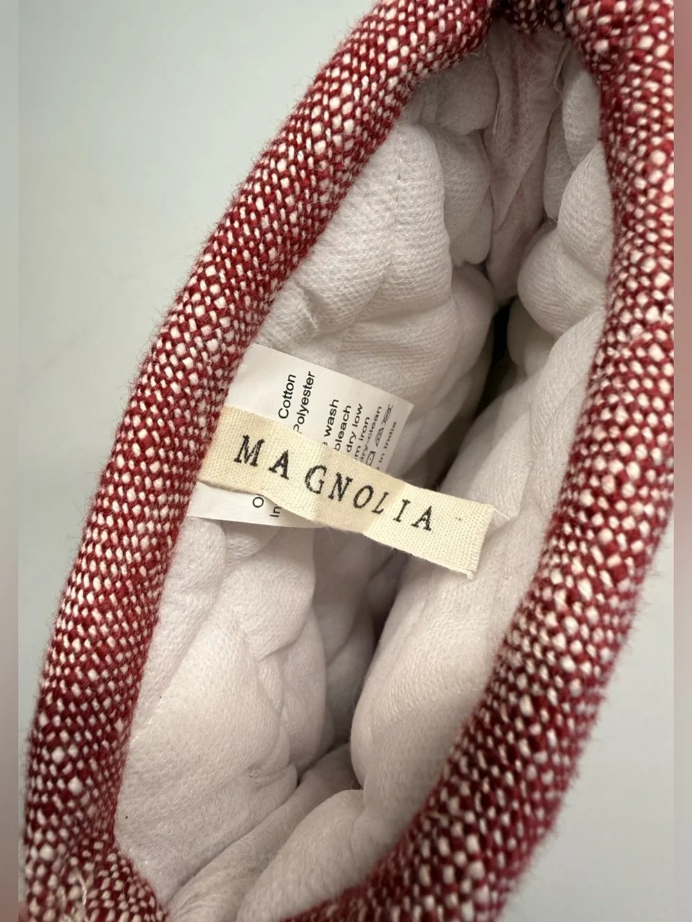 Magnolia Plaid Oven Mitt & Potholder Set Red Green Farmhouse